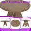 Table de salle à manger extensible de 42 à 58 pouces pour 4 à 6 personnes, table de cuisine avec pieds croisés robustes, aspect bois massif-798897728