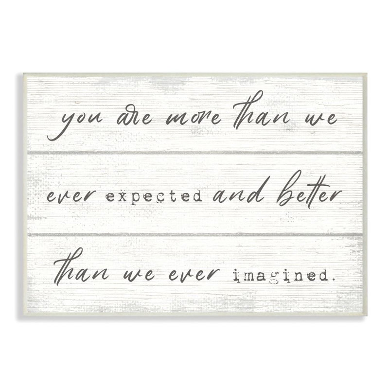 «more than we "inspiration word design" par daphné polselli-impression sur image, H 19 po x l 13 po, Plaque en bois