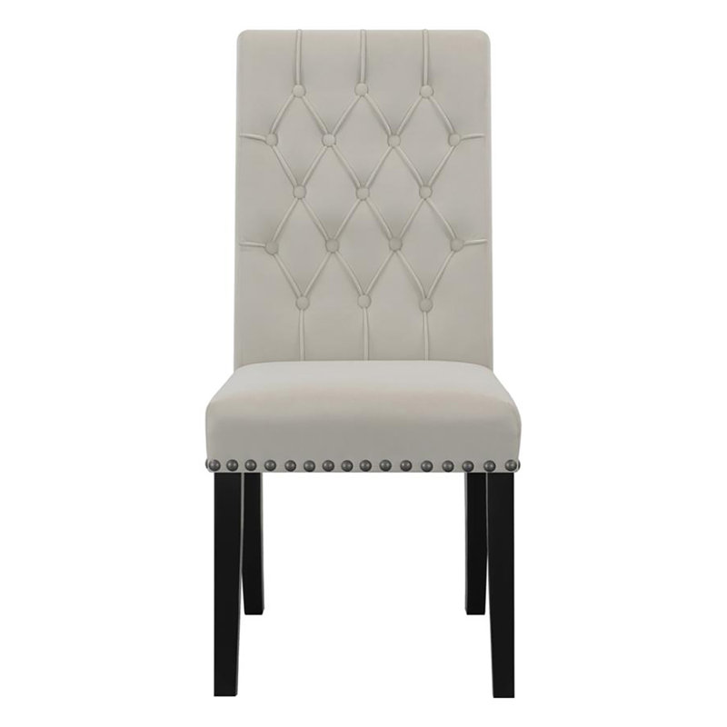 Chaise de salle à manger rembourrée Kattamuri, Sable