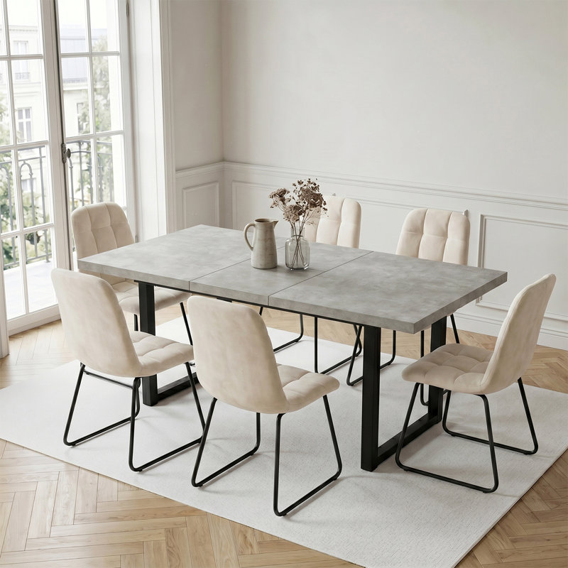 6 -Person Extendable Dining Set, White