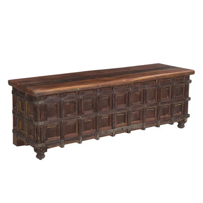 Antique Teak Wood Hope Chest Blanket Box