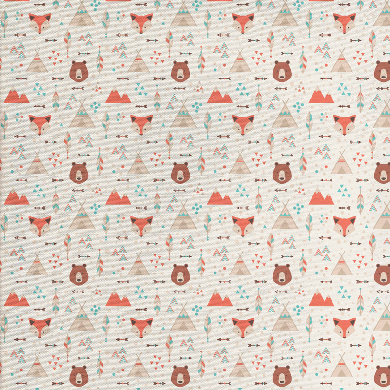 Tissu tribal, l 58 po x L 108 po