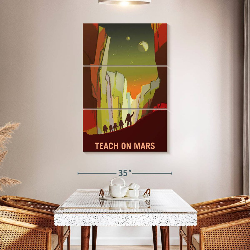 Oberle Mars Explorers Wanted Poster III, 50" H x 32" W