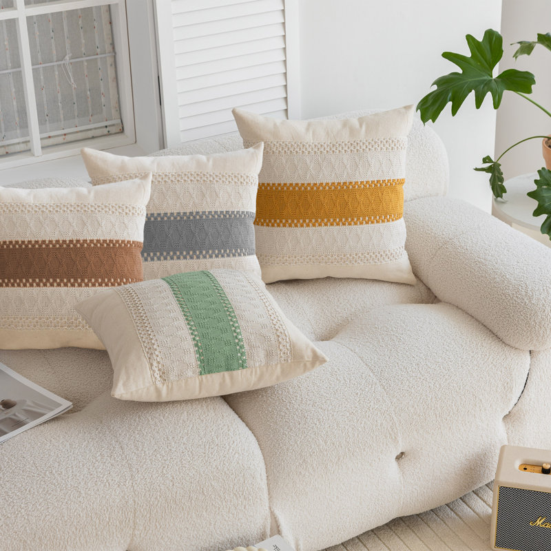 Housse de coussin Barossa, Orange brûlé, Carré 18 po