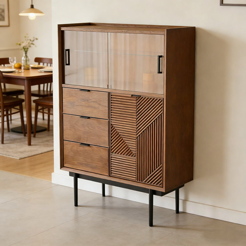 Un buffet mural pour petit appartement, Brun