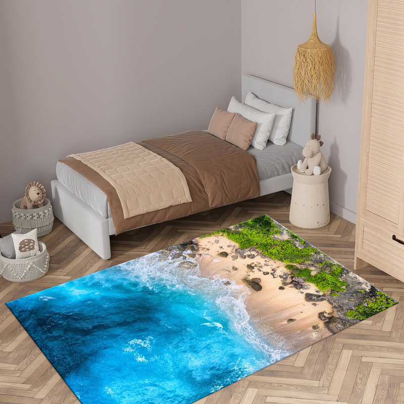 Exquisite Floral Printed Rug with Pile Soft Texture Ideal for Enhancing the Beauty of Your Living Room Decor
