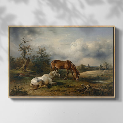 Mountains in Berchtesgaden-Friedrich Gauermann-Framed Gallery Wrapped Canvas