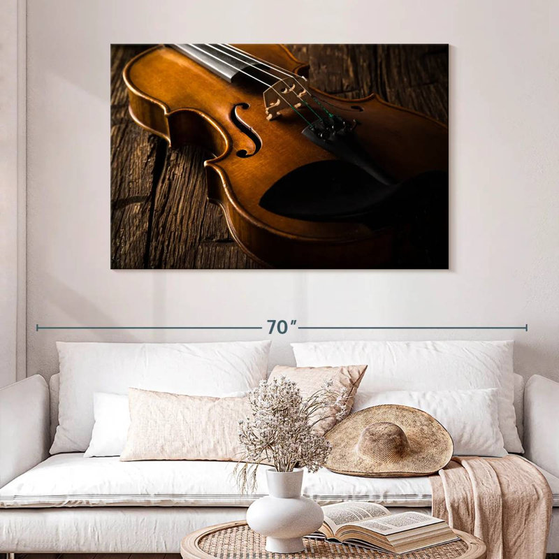 Abarca violon grain de bois, H 32 po x l 48 po