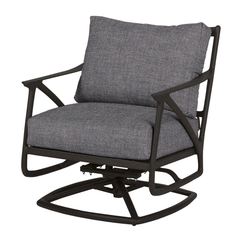 Amari Outdoor Rocker Chair, Cast Slate Sunbrella® Plainweave, Carbon