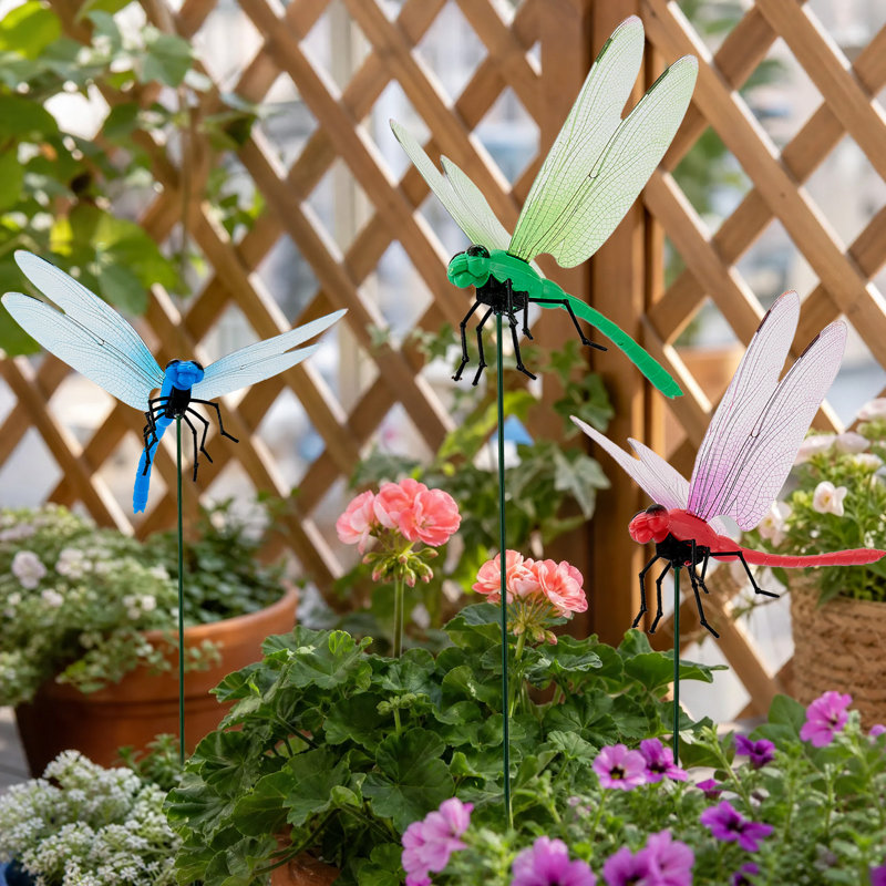 Décoration de jardin libellule