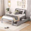 Base de lit plateforme avec 2 tiroirs de conception moderne-107287786