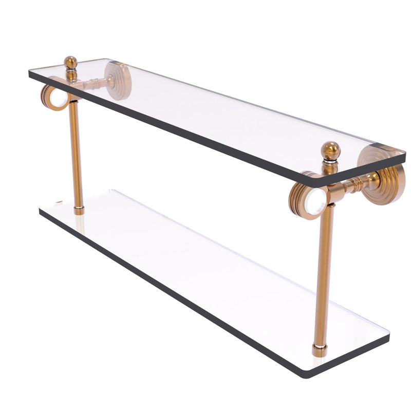Étagère à 2 niveaux Jarrell, Bronze brossé, H 5,12 po x l 22 po x p 9,3 po