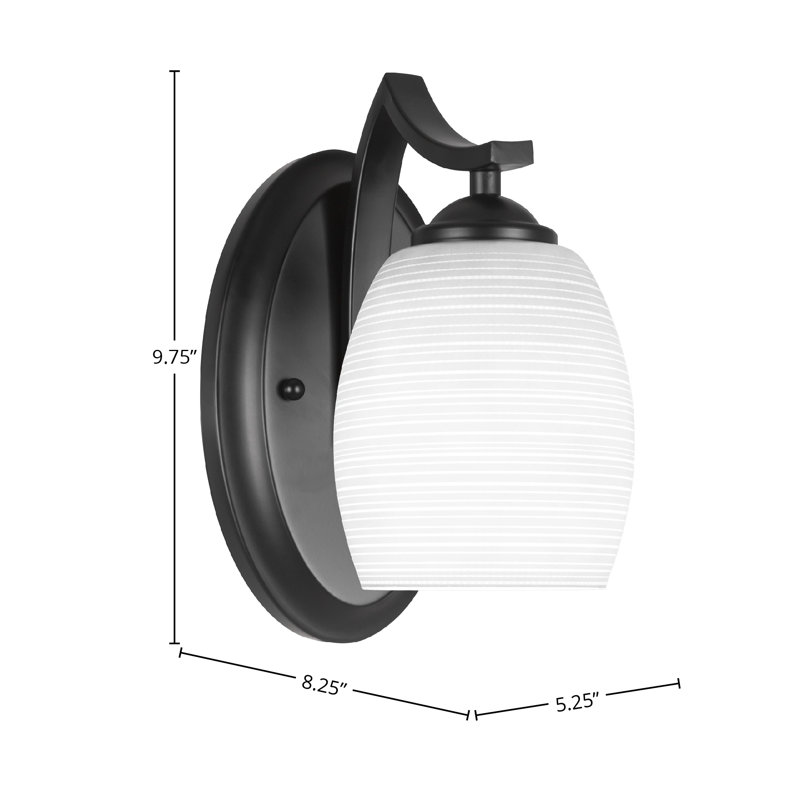 Zilo Wall Sconce, White, Matte Black