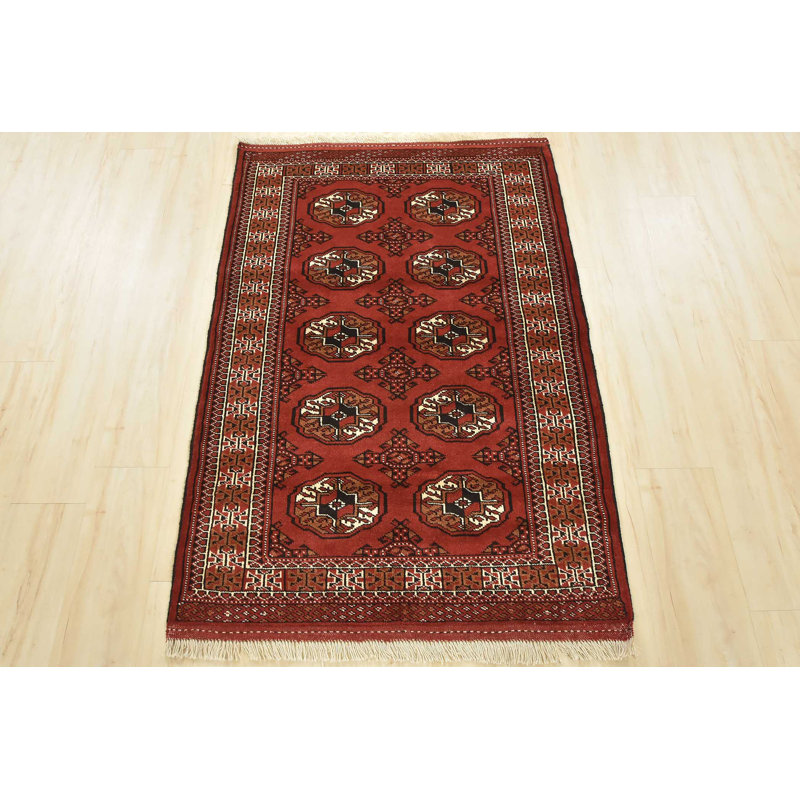 Tapis unique rouge de 3 pi 3 po x 5 pi One-of-a-Kind