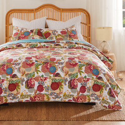 Greenland Home Fashions Jewel White 3-Piece King Size Quilt Set 105x95 + 20x36 (2)