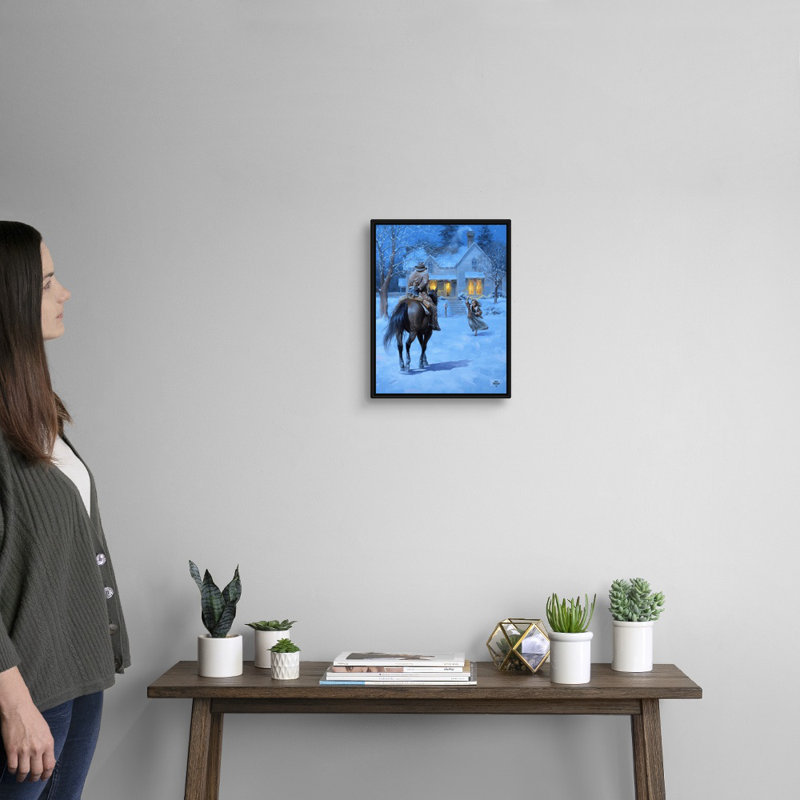 Reproduction d’art sur toile, "The Homecoming" par Jack sorde, H 22 po x l 18 po x P 1,75 po, Cadre noir