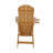 Outdoor Patio Lounge Chair, Teak Color, Made Of Sturdy HIPS Material, Equipped With 304 Stainless Steel Accessories-94690173