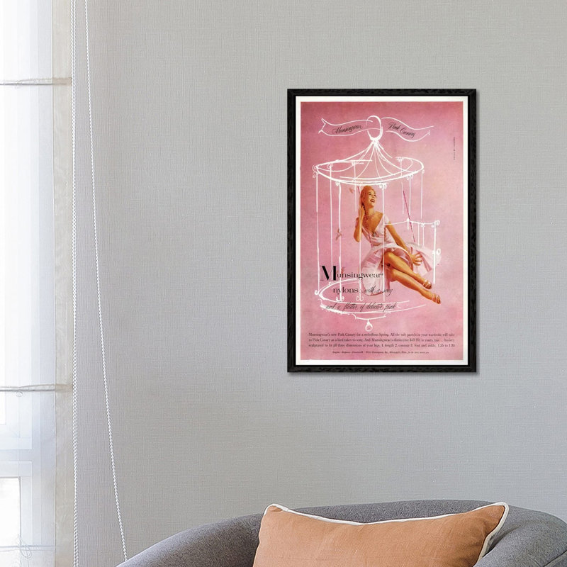 1950s Munsingwear Magazine Advert by The Advertising Archives - Gallery-Wrapped Canvas Giclée on Canvas, Black Framed