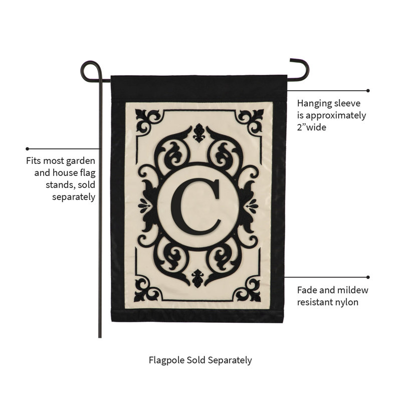 Drapeau de jardin en nylon 18 x 13 po Cambridge, G