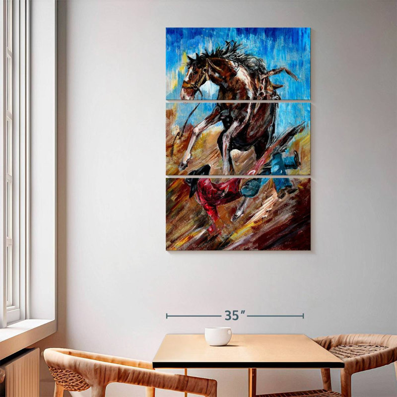Lelar Fallen Cowboy, 65" H x 42" W