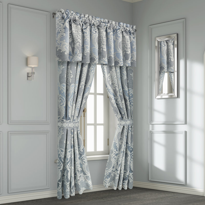QUEENSBURY - STEEL BLUE 84" WINDOW PANEL PAIR, 50" W x 84" L