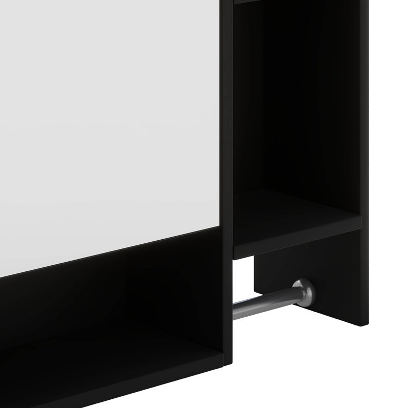 Armoire de rangement murale moderne avec miroir, rangement dissimulé et barre à serviettes Modern