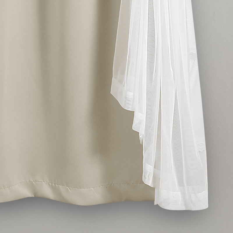 Blackout Curtain Pair, 38"W x 63"L, Wheat