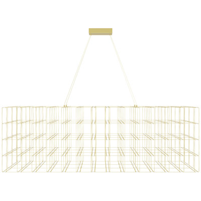 Lustre rectangulaire à 260 lumières DEL unique