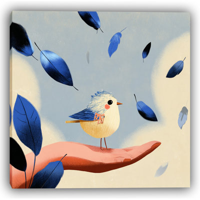 Petit gardien - Illustration d'un oiseau jaune mignon
