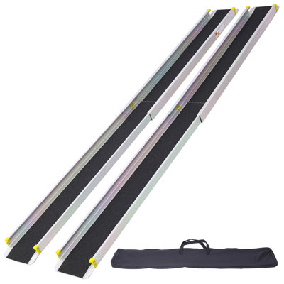 Rampes télescopiques 7 'pour fauteuil roulant réglable avec sac