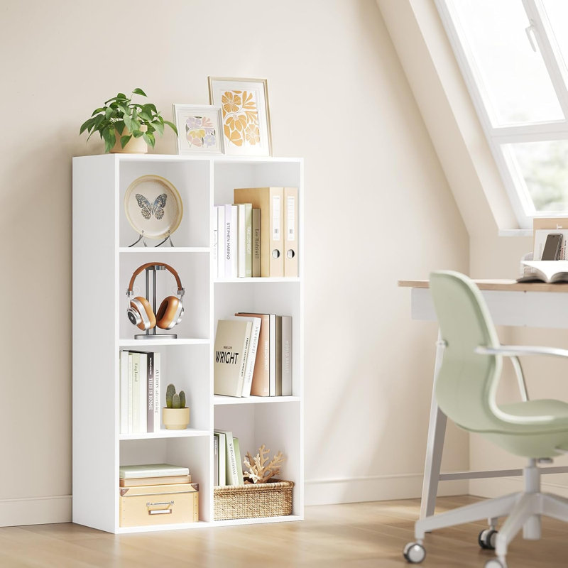 Cassien 108 cm H x 59.5 cm W Cube Bookcase, White