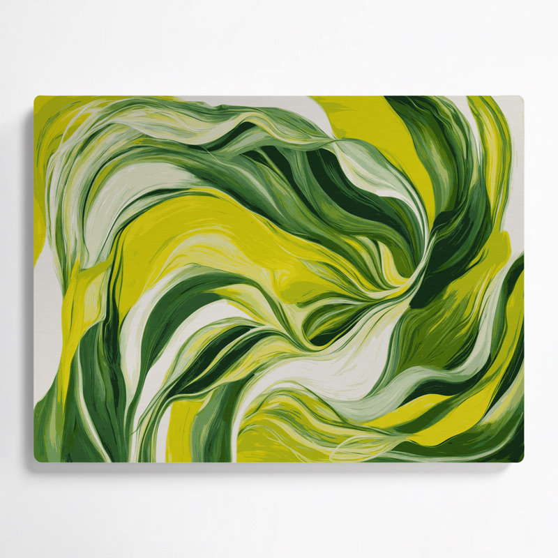Art mural en métal «Lyrical Abstraction 100 Green», H 20 po x l 30 po