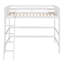 Lit mezzanine simple en bois massif avec garde-corps et échelle - Mobilier de chambre d'enfant moderne et peu encombrant