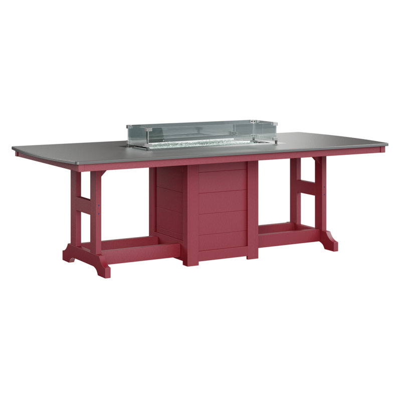 Table de salle à manger avec foyer 96 po Berlin Gardens Garden Classic, H 31 po x l 44 po x P 96 po