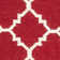 Rodgers Hand Woven Flat Weave Wool/Cotton Geometric Rug in Red/Ivory