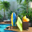 Organisateur de rangement flottant au bord de la piscine, support de flotteur extérieur en osier pour support à flotteur pour panier à panier