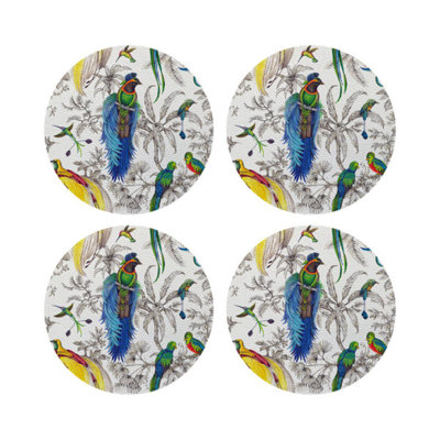 Audubon Exotica Vegan Leather Round Placemats