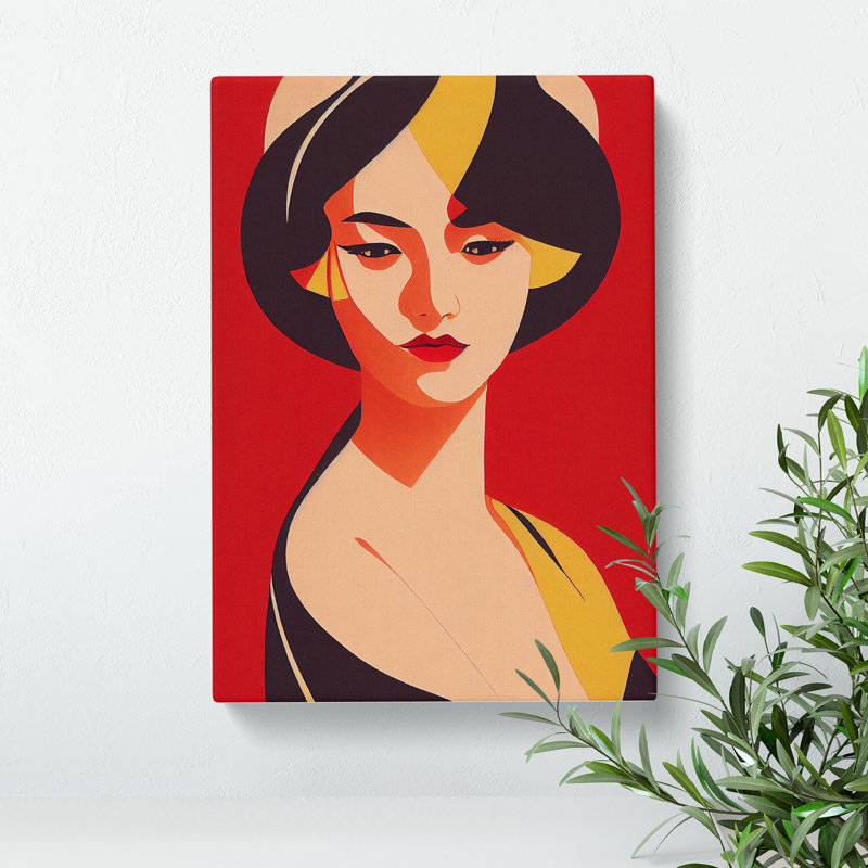 Classic Portrait Of A Woman No.5 - Wrapped Canvas Print, 50cm H x 35cm W