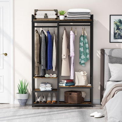Damarea 47.24'' Manufactured Wood Clothing Rack