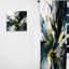 Maslyn - Rideau en velours moderne - Encre liquide jaune-vert transparent - obscurcissant - 1 panneau-1572203944