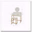 Ensemble de coiffeuse avec miroir et tabouret, tiroirs de rangement et organisateur, blanc et or