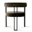 Ensemble de 8 fauteuils de salle à manger rembourrés en velours de 18 po (ensemble de 8)-133029654