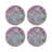 Impressionism Passiflora Round Beaded Placemat Smooth
