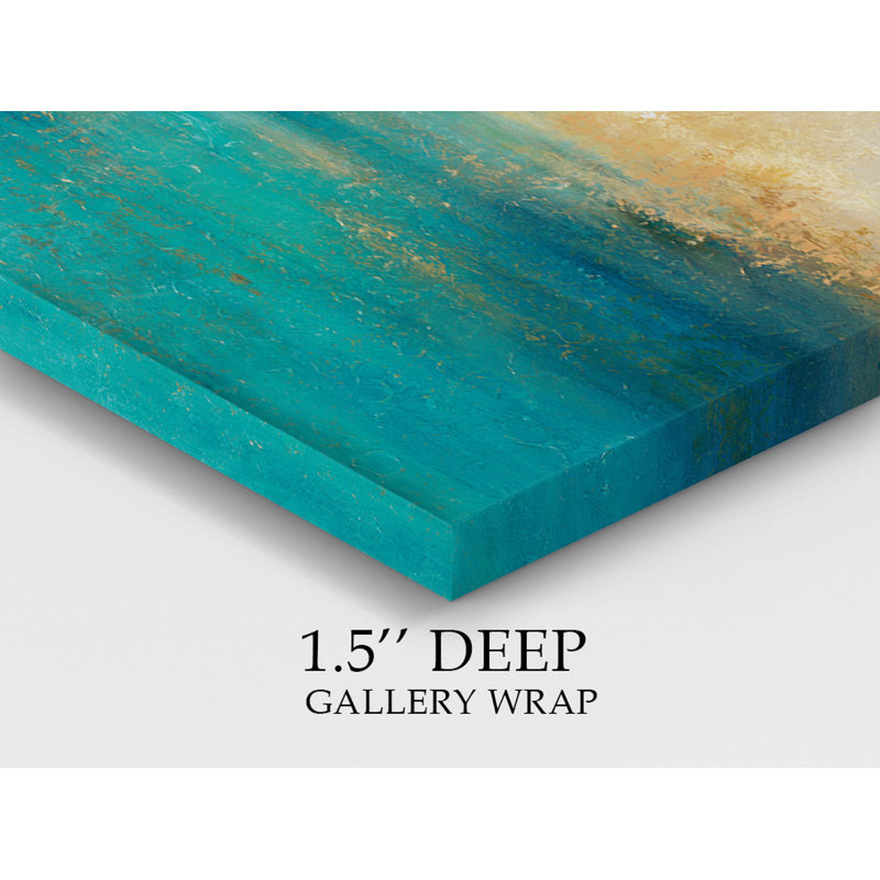 Bord de mer II - reproduction sur toile tendue, H 12 po x l 8 po x P 1 po