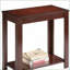 Table basse en bois composite de 24 po de hauteur cerisier foncé pour le salon, capacité de poids de 250 lb-817713143
