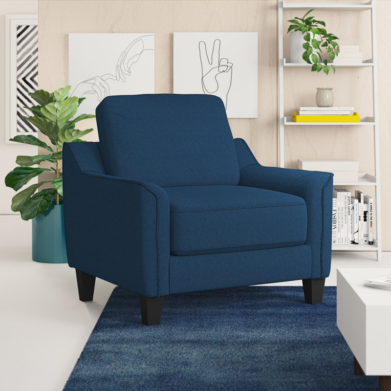 Montevideo Upholstered Armchair, Blue