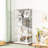 Isabele Tempered Glass Display Cabinet with Mirrored Back Panel, 4-Shelf Curio Cabinet with 2 Door-867814640