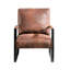 Chaise d'appoint moderne avec structure carrée durable en métal, fauteuil-929842635