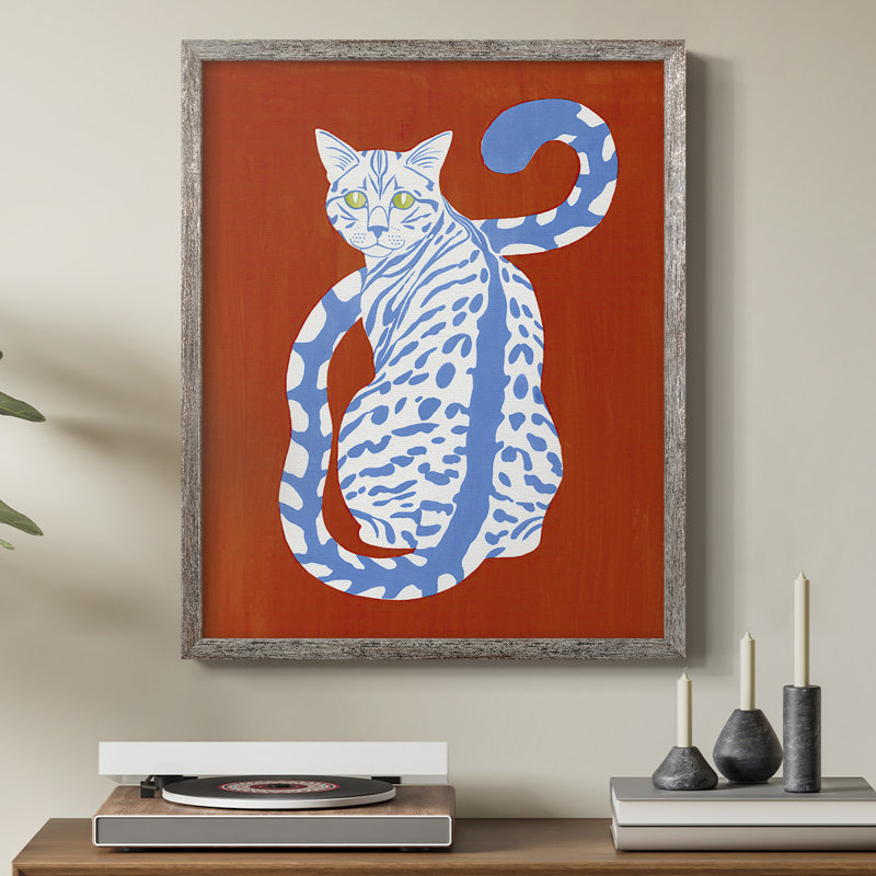 «Complementary House Cat II», reproduction encadrée - bois massif, H 11 po x l 9 po