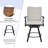 Tansi Herder Swivel Metal Outdoor Bar Stool with Wicker Backrest